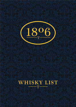 Whisky List Contents