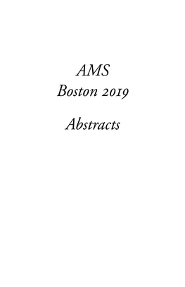 AMS Boston 2019 Abstracts 48 Thursday Afternoon 2:15–3:45 AMS Boston 2019