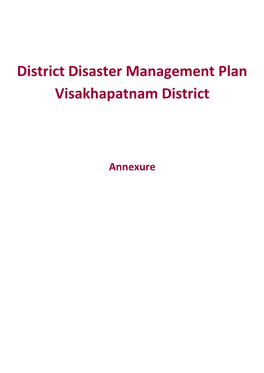 District Disaster Management Plan Visakhapatnam District