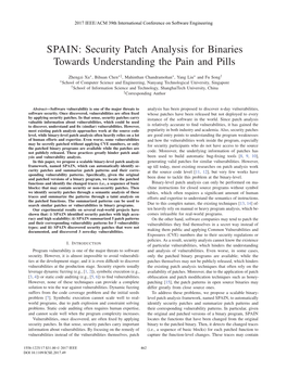 SPAIN: Security Patch Analysis for Binaries Towards Understanding the Pain and Pills