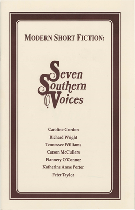 Katherine Anne Porter Peter Taylor MODERN SHORT FICTION