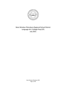 West Windsor-Plainsboro Regional School District Language Arts I