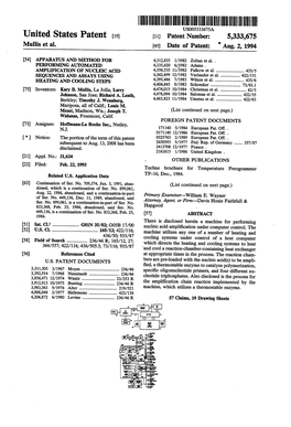 United States Patent 19 11 Patent Number: 5,333,675 Mullis Et Al