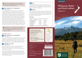 Whataroa, Butler and Perth Valleys Brochure