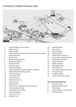 University of Salford Campus Map