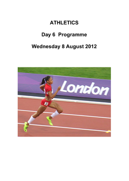 Day 6 Programme
