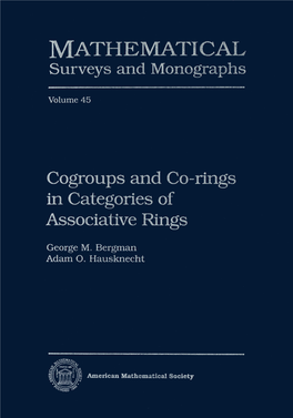 Cogroups and Co-Rings in Categories of Associative Rings, 1996 44 J