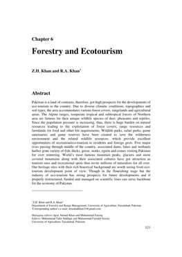 Forestry and Ecotourism