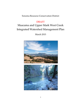 Upper Mark West Watershed Management Plan