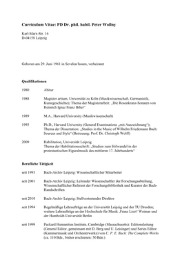 Curriculum Vitae PDF ∙ 95 KB