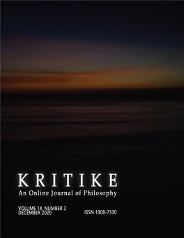 An Online Journal of Philosophy