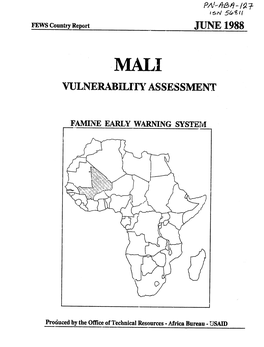 Relative Agricultural Vulnerability Convergence of Production and Satellite Data to Assess Relative Dete.:R Abi It) and Ade O ,Acy of Agricultural Systems