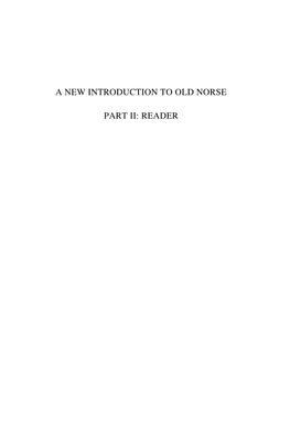 A New Introduction to Old Norse