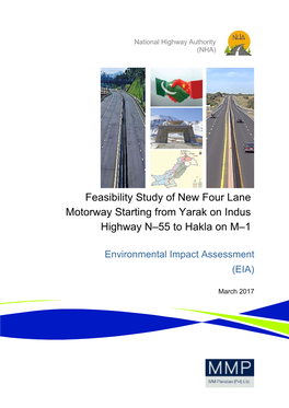 Feasibility Study of New Four Lane Motorway Starting from Yarak on Indus Highway N–55 to Hakla on M–1