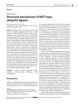 Structural Mechanisms of HECT-Type Ubiquitin Ligases