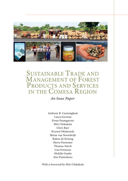 Sustainable Trade and Management of Forest Products and Services in The