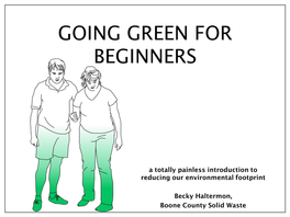 Going Green for Beginners