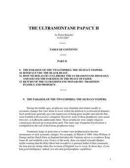 The Ultramontane Papacy Ii