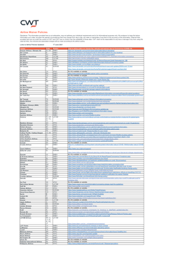 Airline Waiver Policies