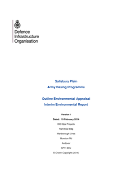 Army Basing Salisbury Plain: Outline Environmental Appraisal Interim Report