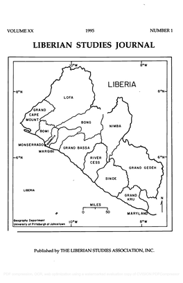 Liberian Studies Journal