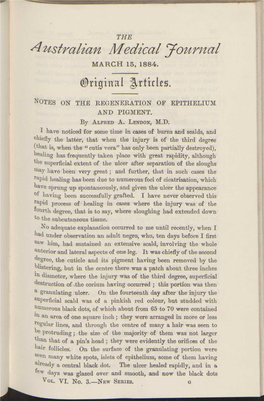 Australian Medical Journal.� Masca 15, 1884