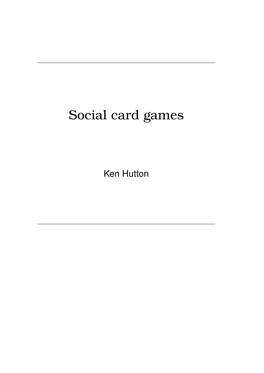 Social Card Games Sample