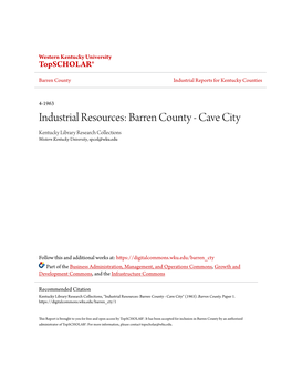 Barren County Industrial Reports for Kentucky Counties