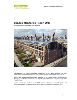 Bedzed Monitoring Report 2007