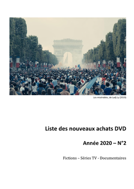 Liste Des Nouveaux Achats DVD