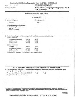 Supplemental Statement Washington