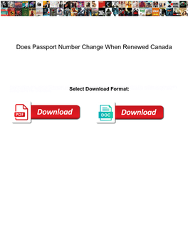 Does Passport Number Change When Renewed Canada