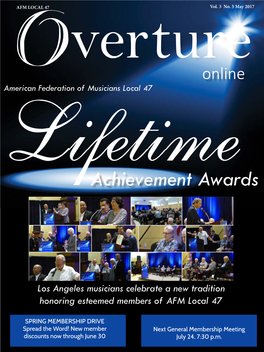 AFM Local 47 Lifetime Achievement Awards on April 24, 2017