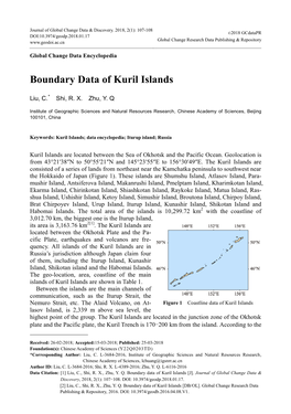 Boundary Data of Kuril Islands