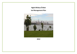 Ngāti Whātua Ōrākei Iwi Management Plan 2012