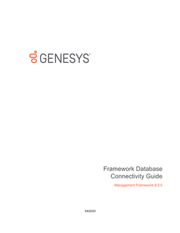 Framework Database Connectivity Guide