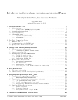 Introduction to Differential Gene Expression Analysis Using RNA-Seq