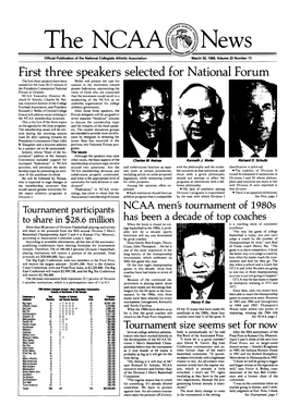 THE NCAA NEWS/March 30,1988 Legislative Assistance NCAA 1!368 Column No