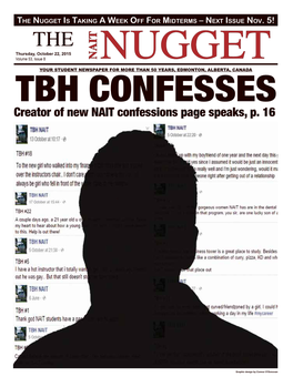 Creator of New NAIT Confessions Page Speaks, P. 16