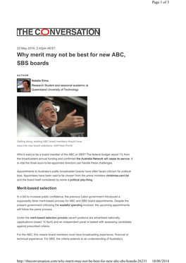 Why Merit May Not Be Best for New ABC, SBS Boards