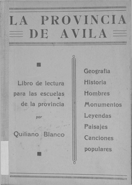 La Provincia = De Avila =