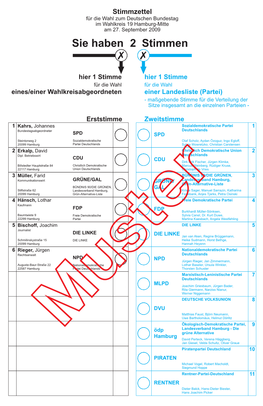 Wahlkreis 19 Hamburg-Mitte Am 27