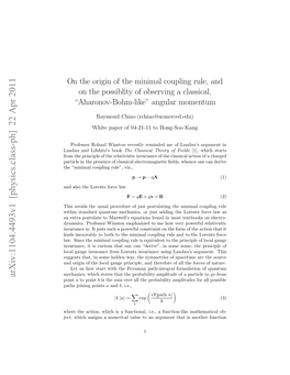 On the Origin of the Minimal Coupling Rule, and on the Possiblity Of