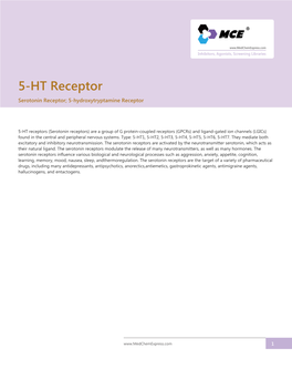 5-HT Receptor Serotonin Receptor; 5-Hydroxytryptamine Receptor