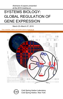 Global Regulation of Gene Expression