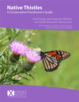 Native Thistles: a Conservation Practitioner's Guide