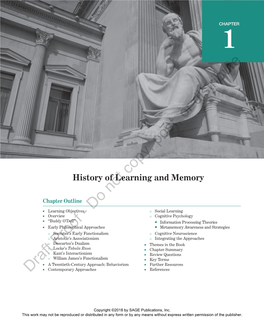 History of Learning and Memory