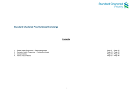 Standard Chartered Priority Global Concierge