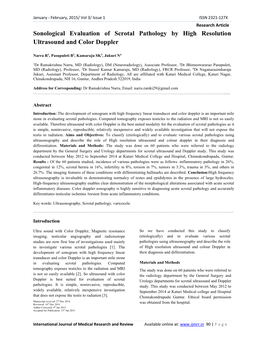 Sonological Evaluation of Scrotal Pathology by High Resolution Ultrasound and Color Doppler