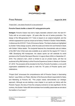 Press Release August 24, 2018